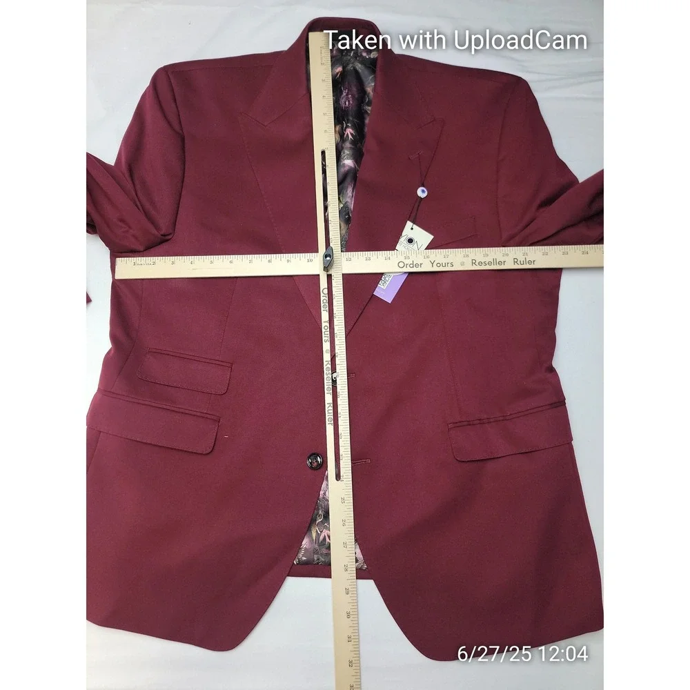 Tayion Sport Coat Mens 44S Red Two Button Modern Fit Blazer Suit Jacket NWT‎